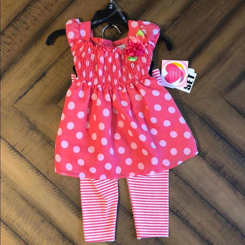 NWT Youngland Baby 18 month Pink Outfit